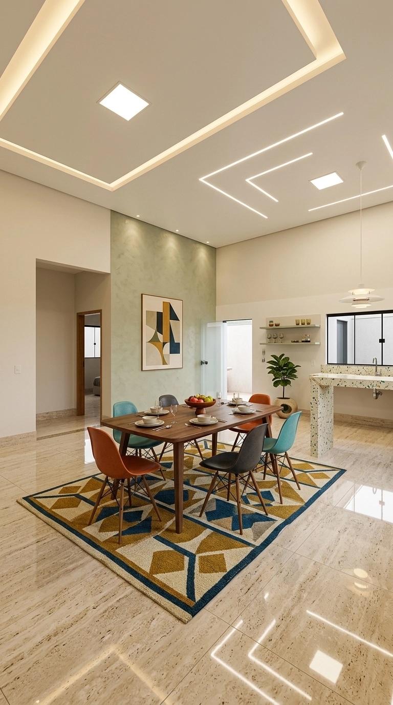Design d'intérieur en style Mid-Century Modern — dining_room par GenRoom AI