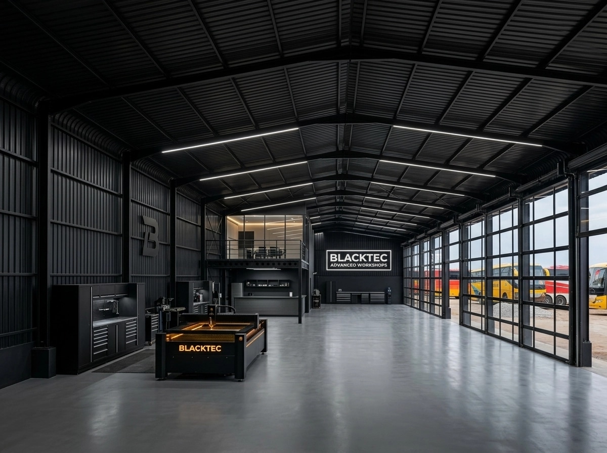 Facade design in Blacktec Facade style — Facade by GenRoom AI