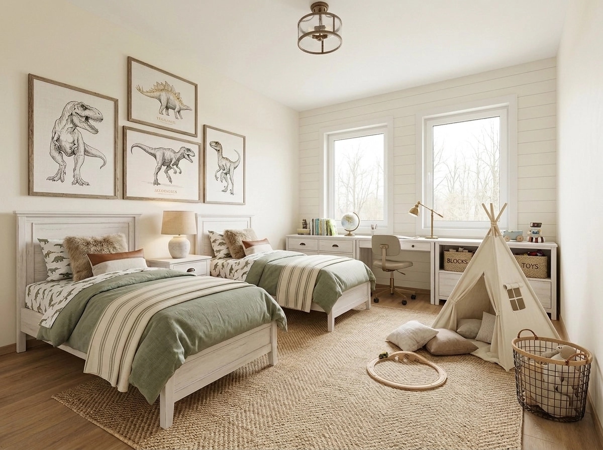 Modern Farmhouse Kids Room design — interior photo by GenRoom AI
