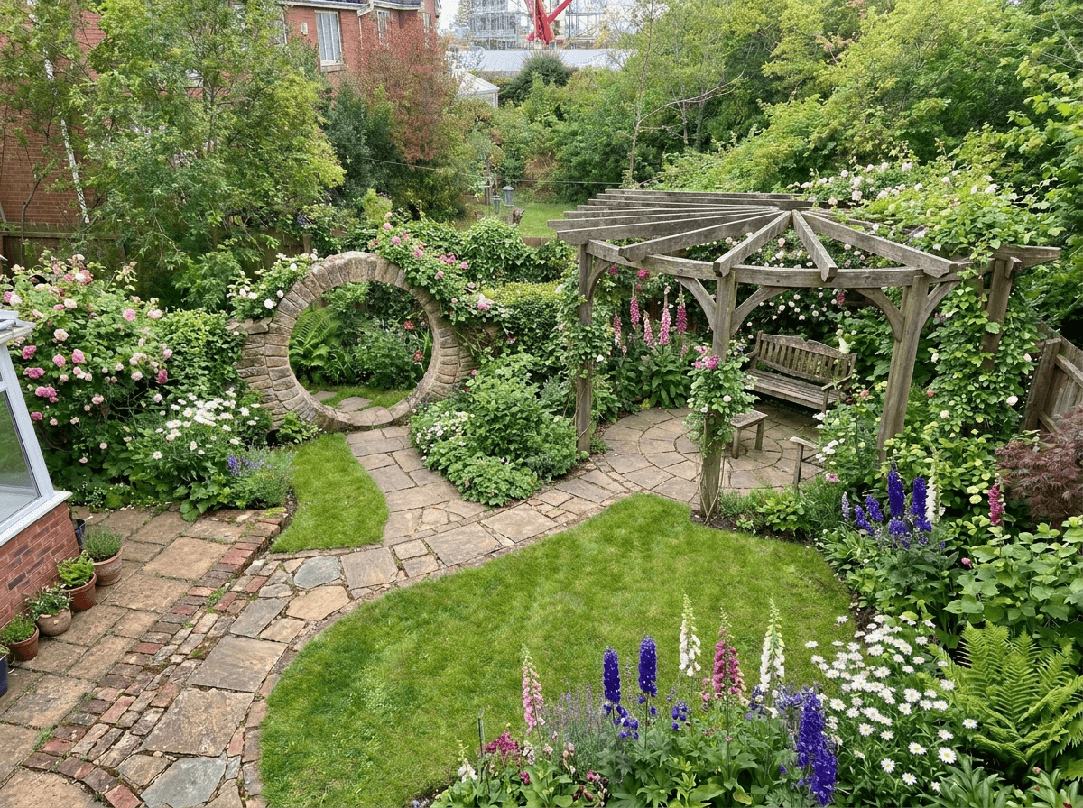 Landscape design in English Cottage Garden style — Yard by GenRoom AI
