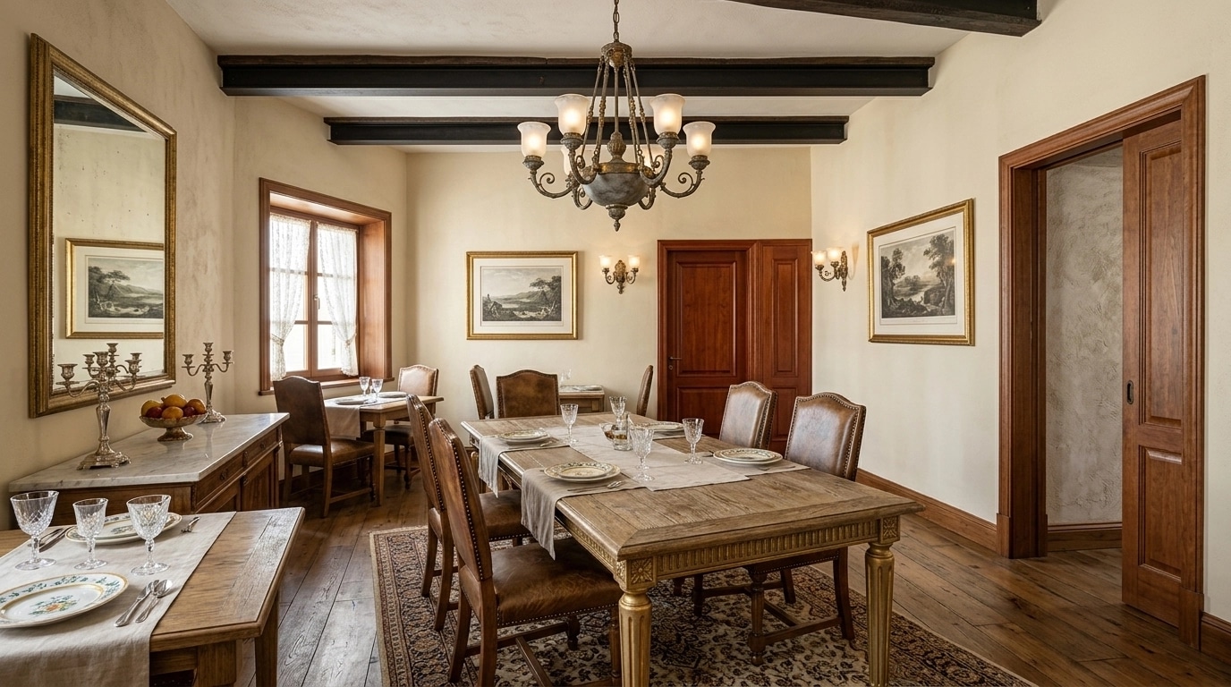 Interior design in Neoclassic style — dining_room by GenRoom AI