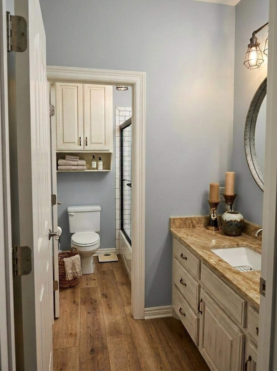 Modern Farmhouse Bathroom design — interior photo by GenRoom AI