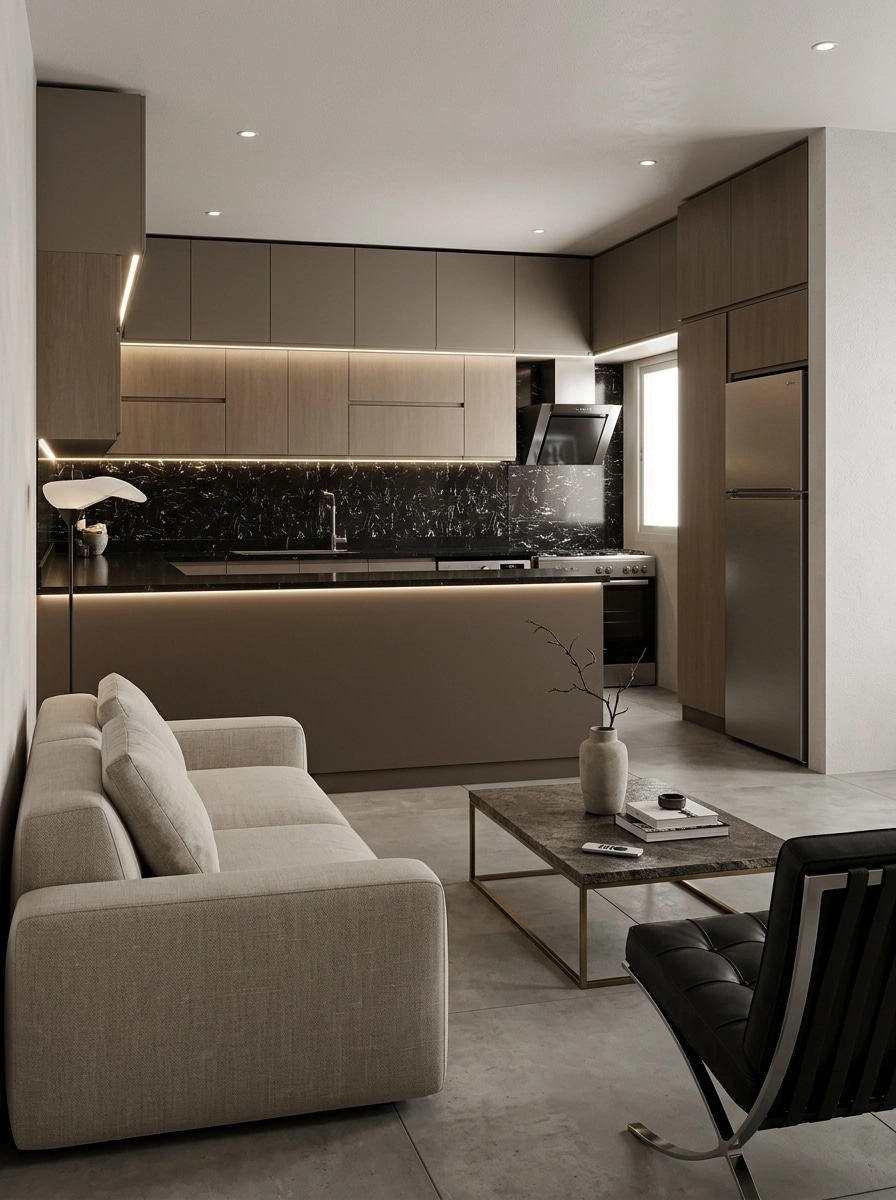 Minimalism Living Room design — interior photo by GenRoom AI