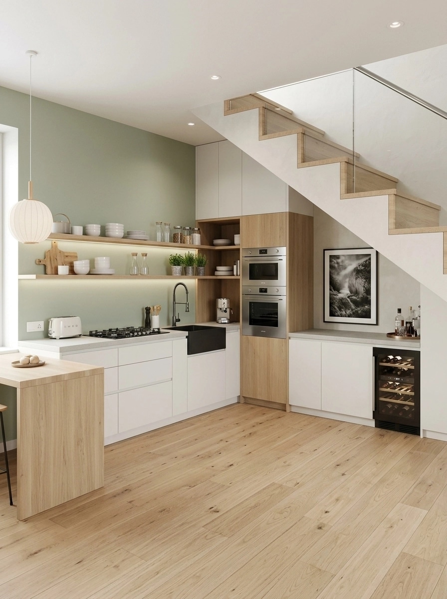 Kitchen interior in Scandinavian style — photo by GenRoom AI