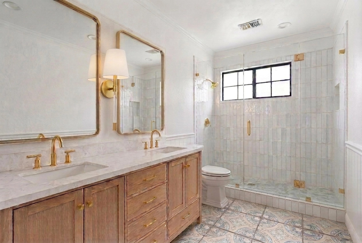 Interior design in Coastal / Hamptons style — Bathroom by GenRoom AI
