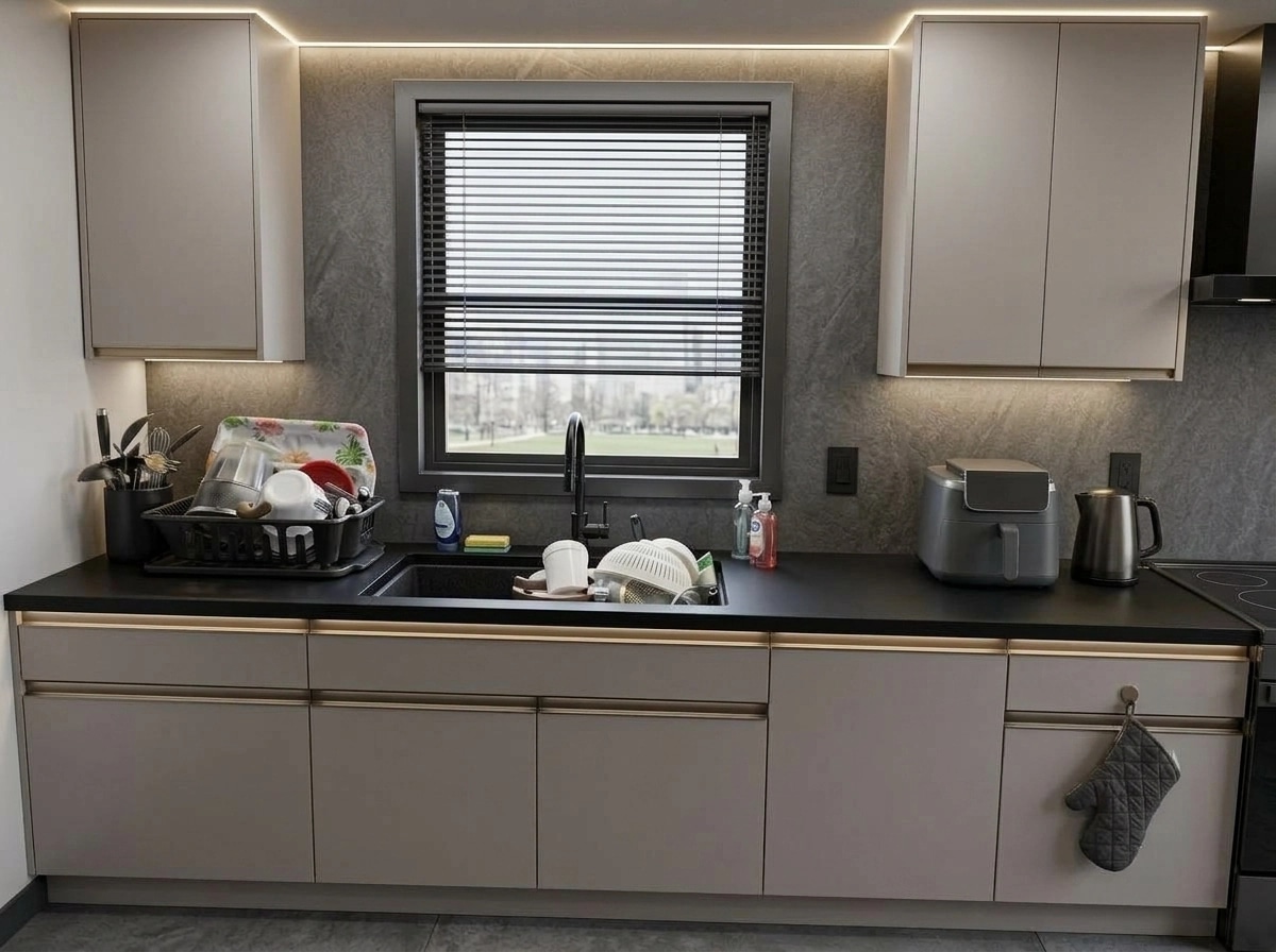 Interior design in Blacktec style — Kitchen by GenRoom AI