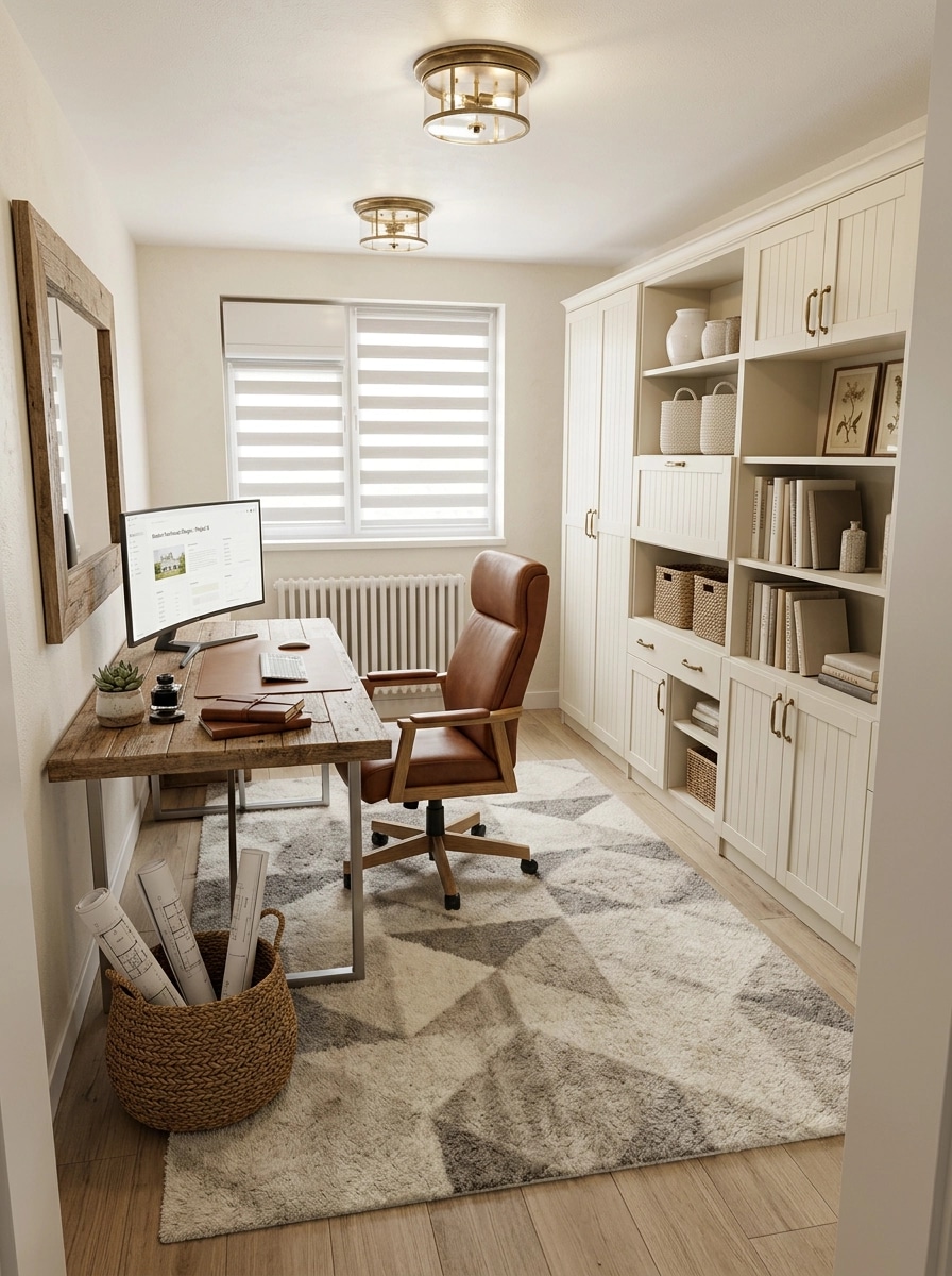 Interior design in Modern Farmhouse style — Office by GenRoom AI
