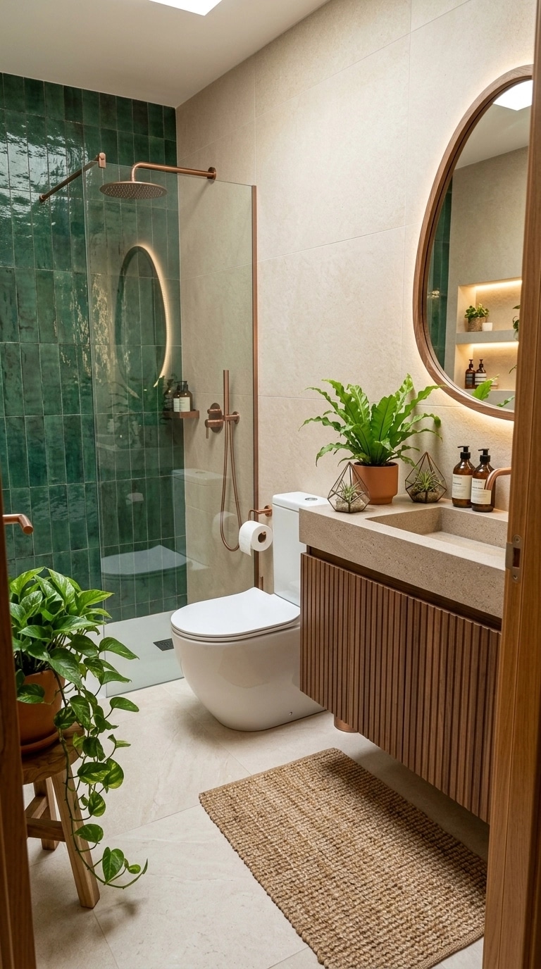 Interior design in Biophilic style — Bathroom by GenRoom AI