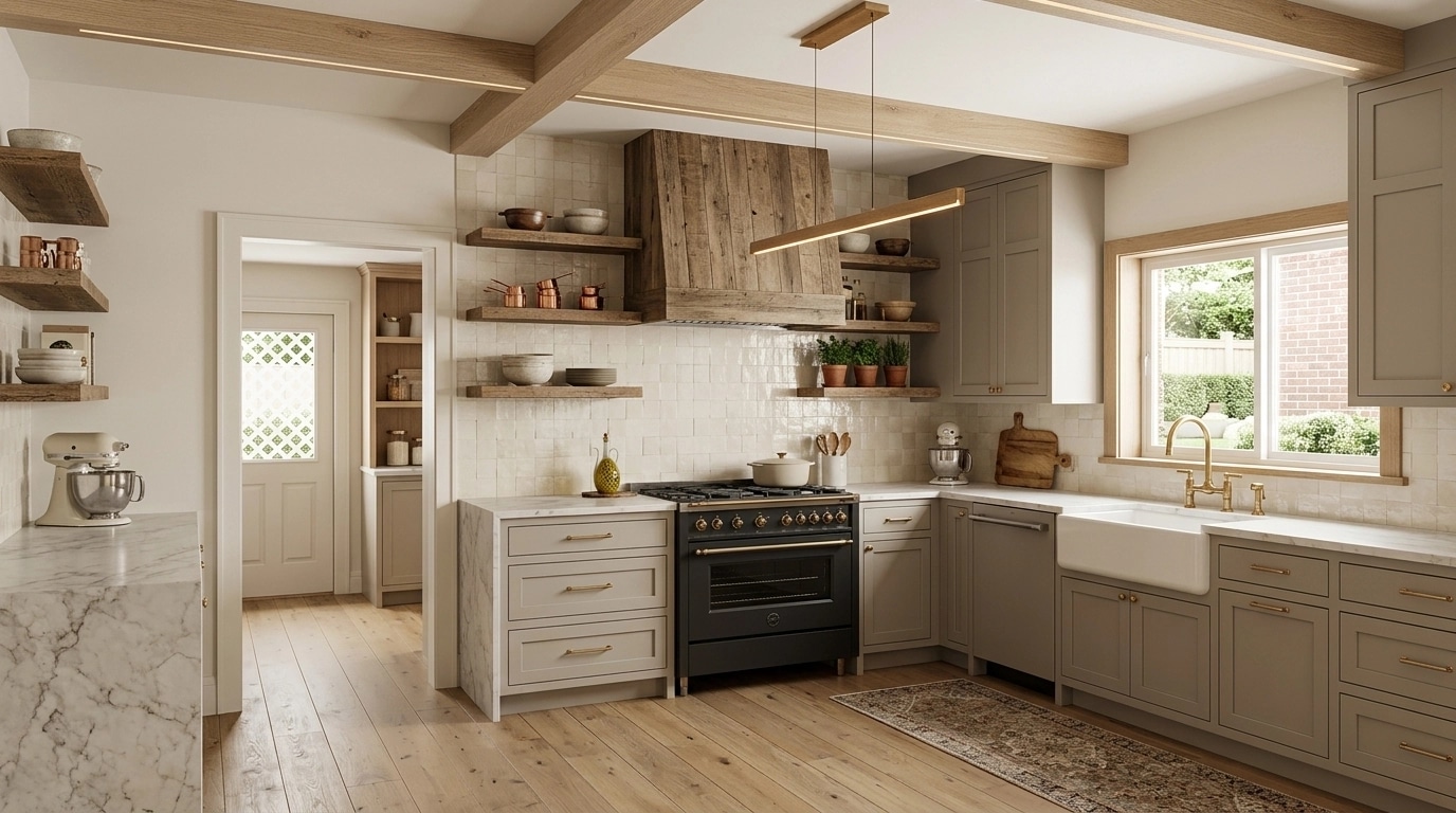Modern Farmhouse Kitchen design — interior photo by GenRoom AI