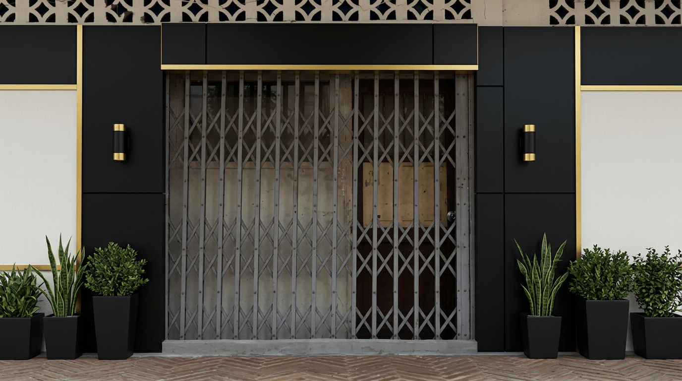 Facade design in Blacktec Facade style — Facade by GenRoom AI
