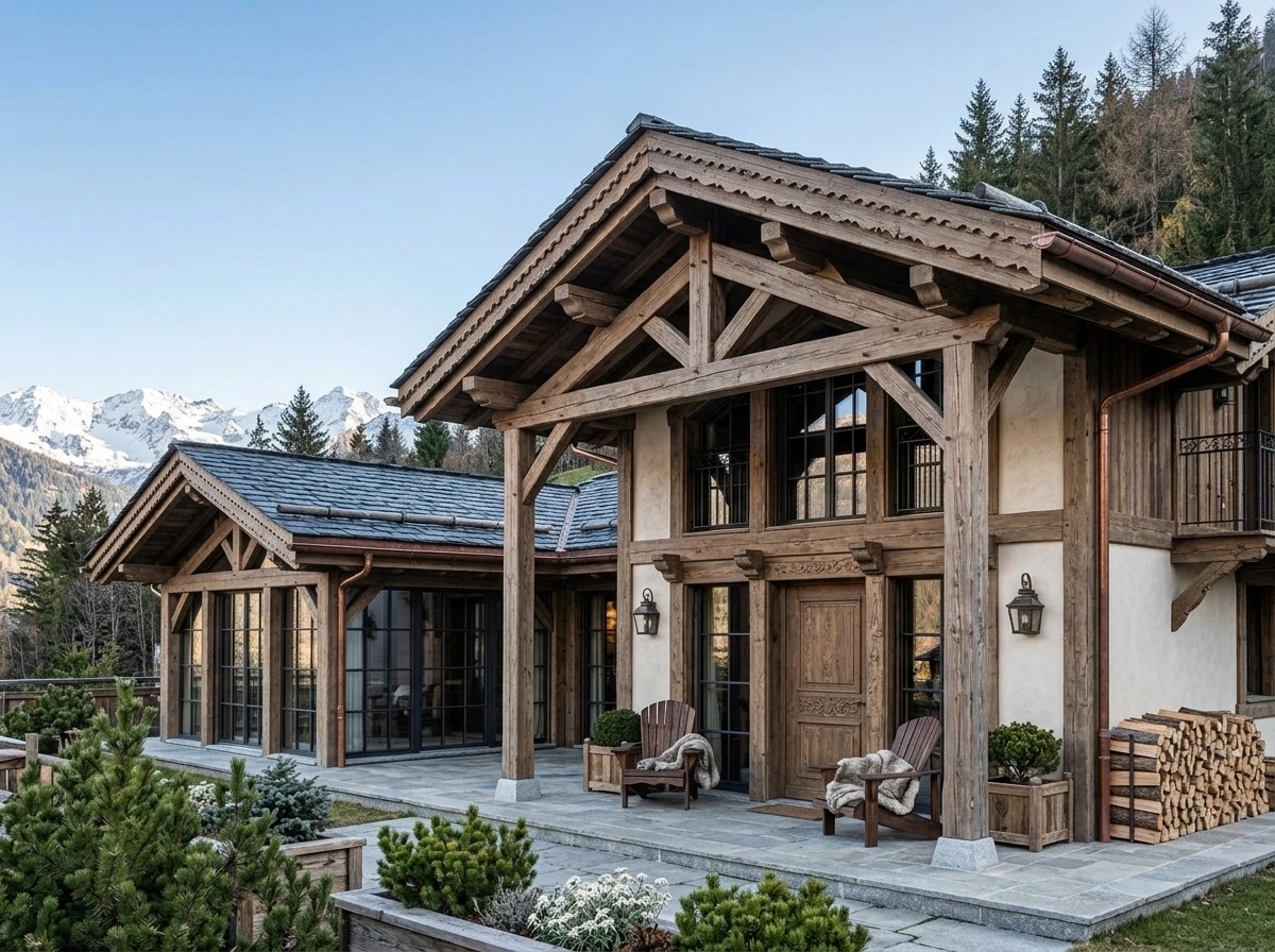 Facade design in Chalet Facade style — photo by GenRoom AI