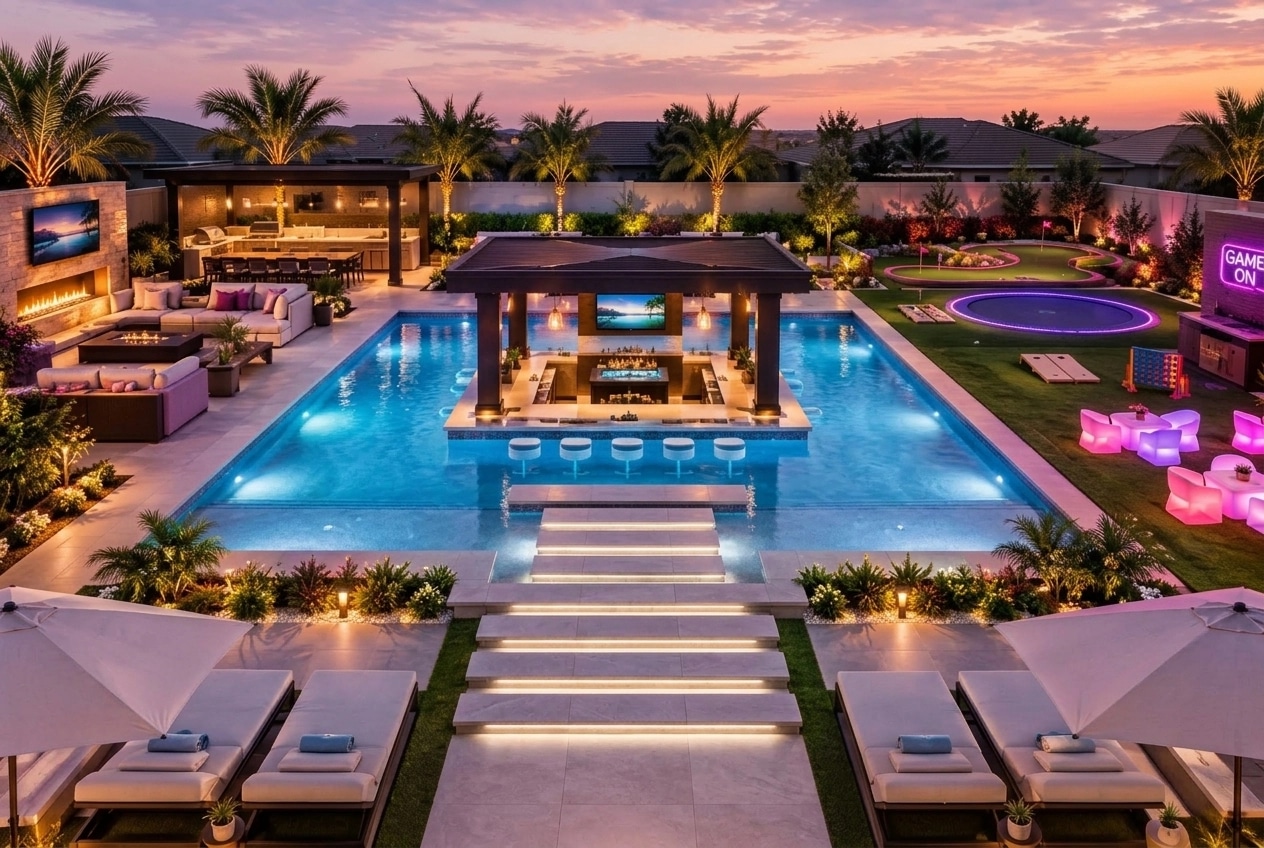 Landscape design in Contemporary Yard style — Yard by GenRoom AI