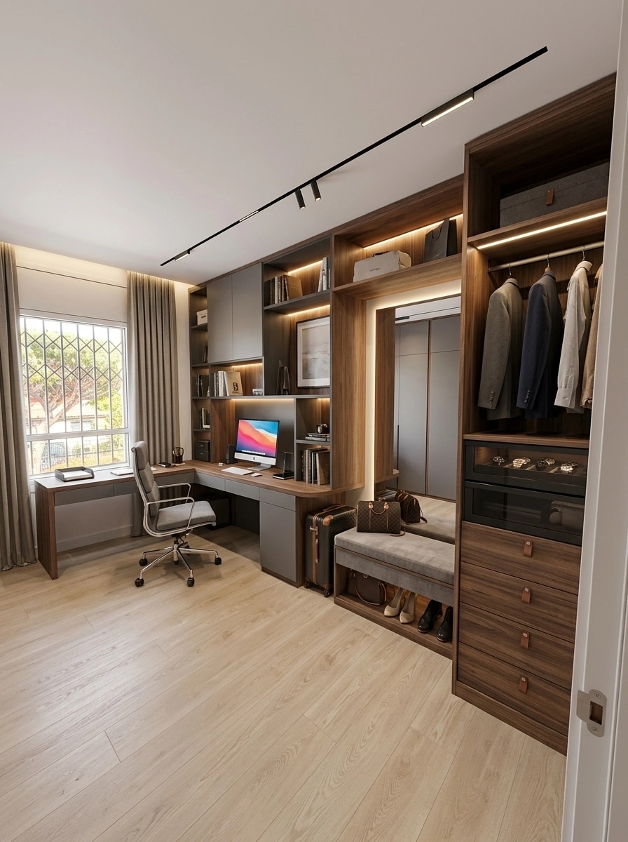 Interior design in Contemporary style — wardrobe by GenRoom AI
