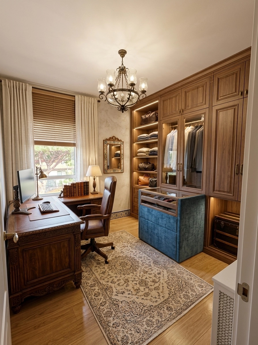 Interior design in Mediterranean style — wardrobe by GenRoom AI