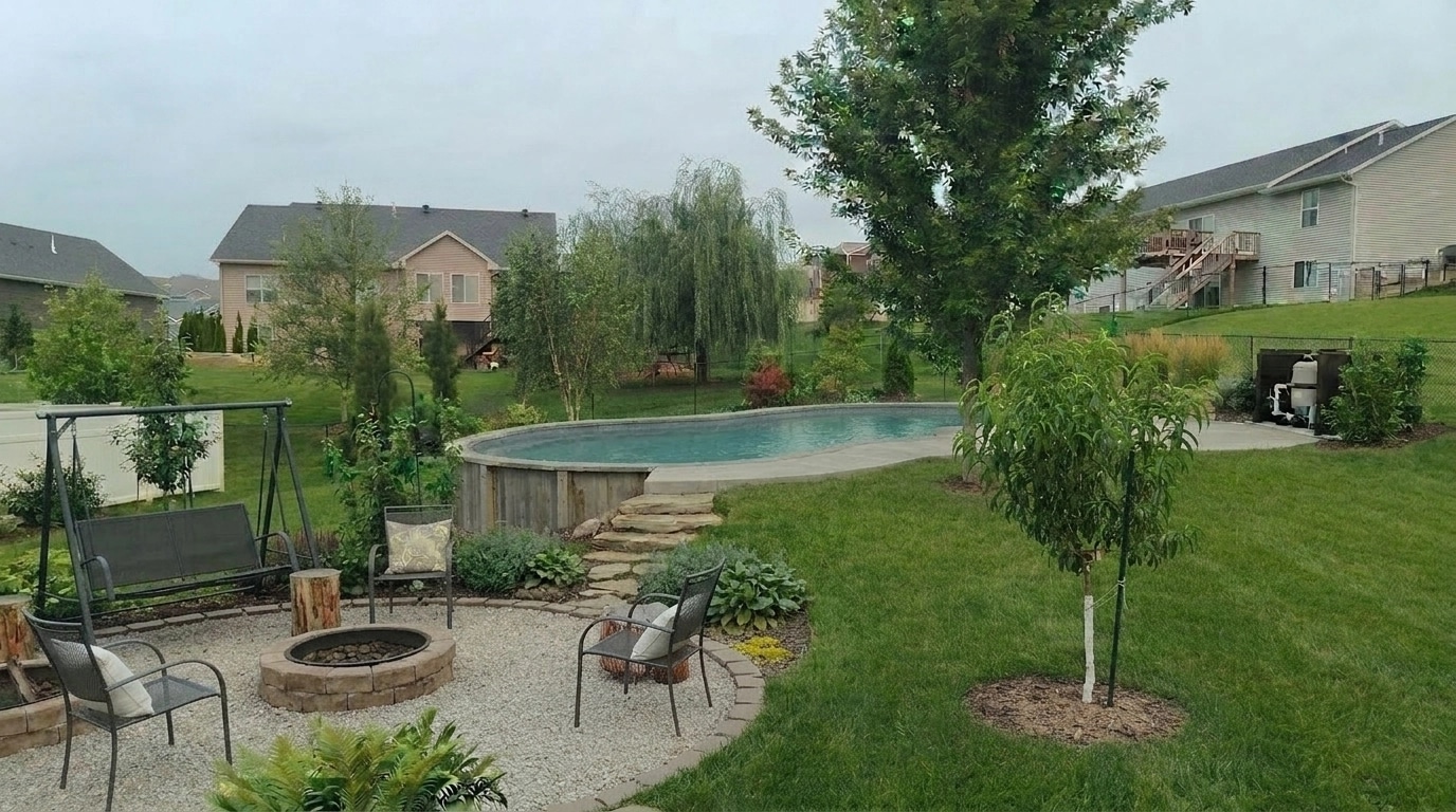 Landscape design in Eco Natural Garden style — Yard by GenRoom AI