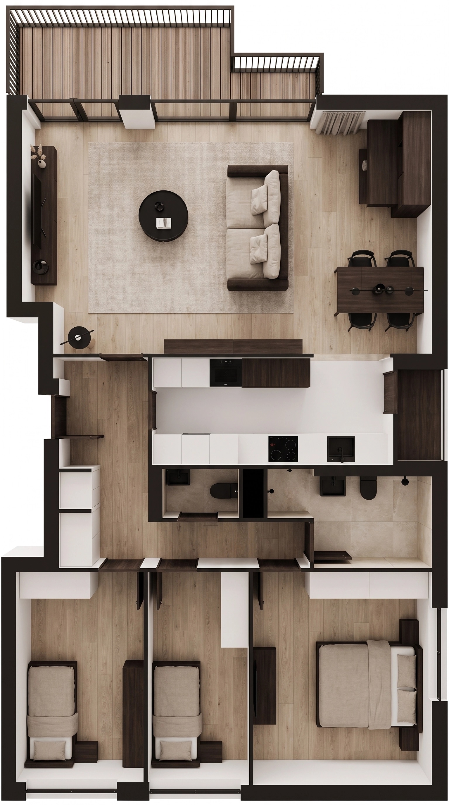 Interior design in Minimalism style — Living Room by GenRoom AI