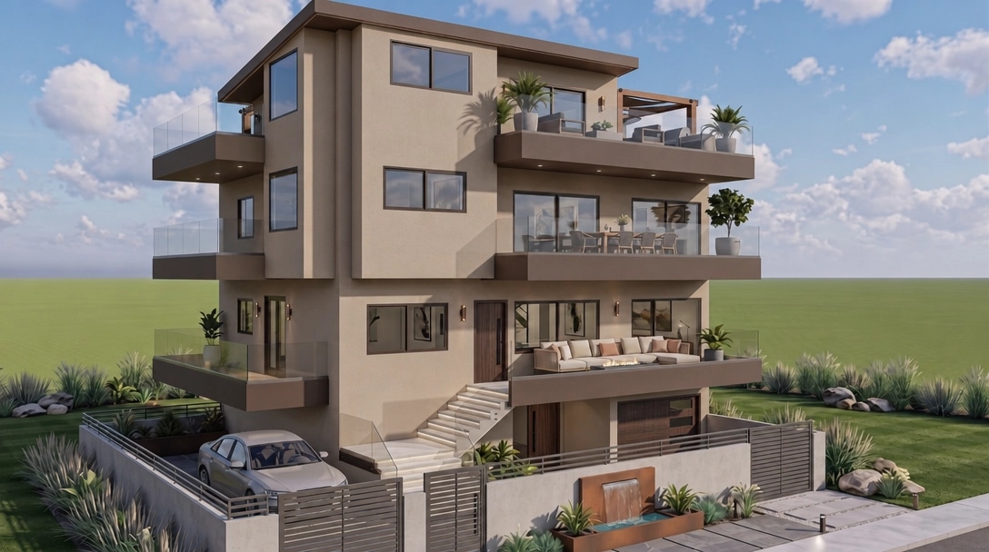 Facade design in Contemporary Facade style — Facade by GenRoom AI