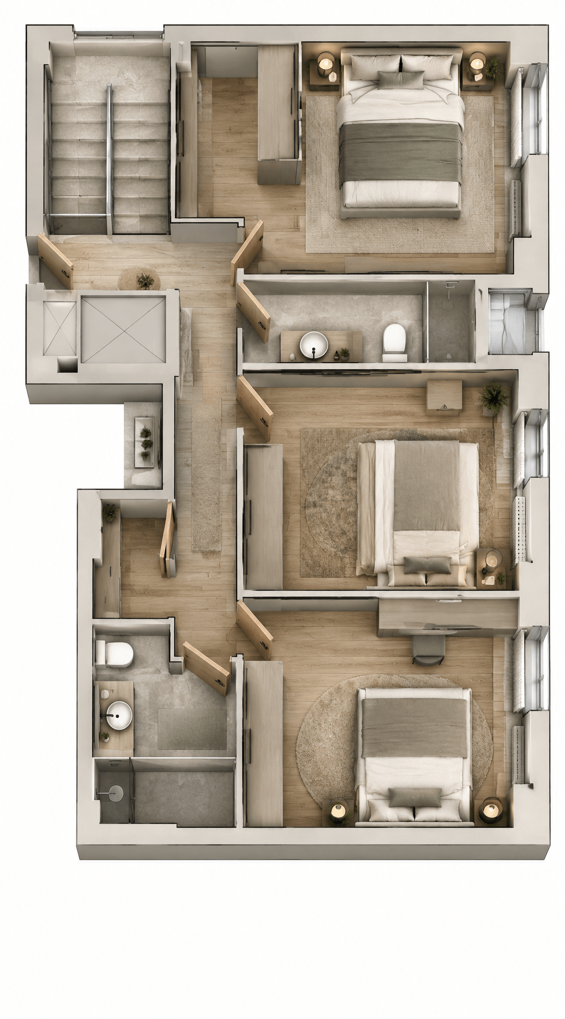 Contemporary ห้องนั่งเล่น design — interior photo by GenRoom AI