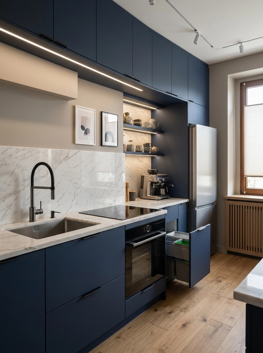 Kitchen interior in Contemporary style — photo by GenRoom AI