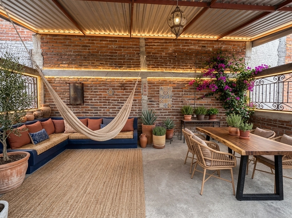 Interior design in Mediterranean style — terrace by GenRoom AI
