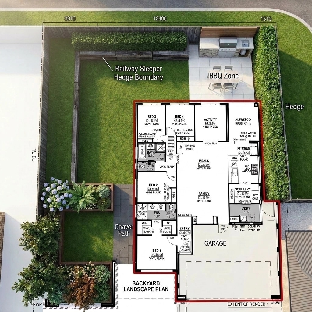 Yard design in no_style style — photo by GenRoom AI