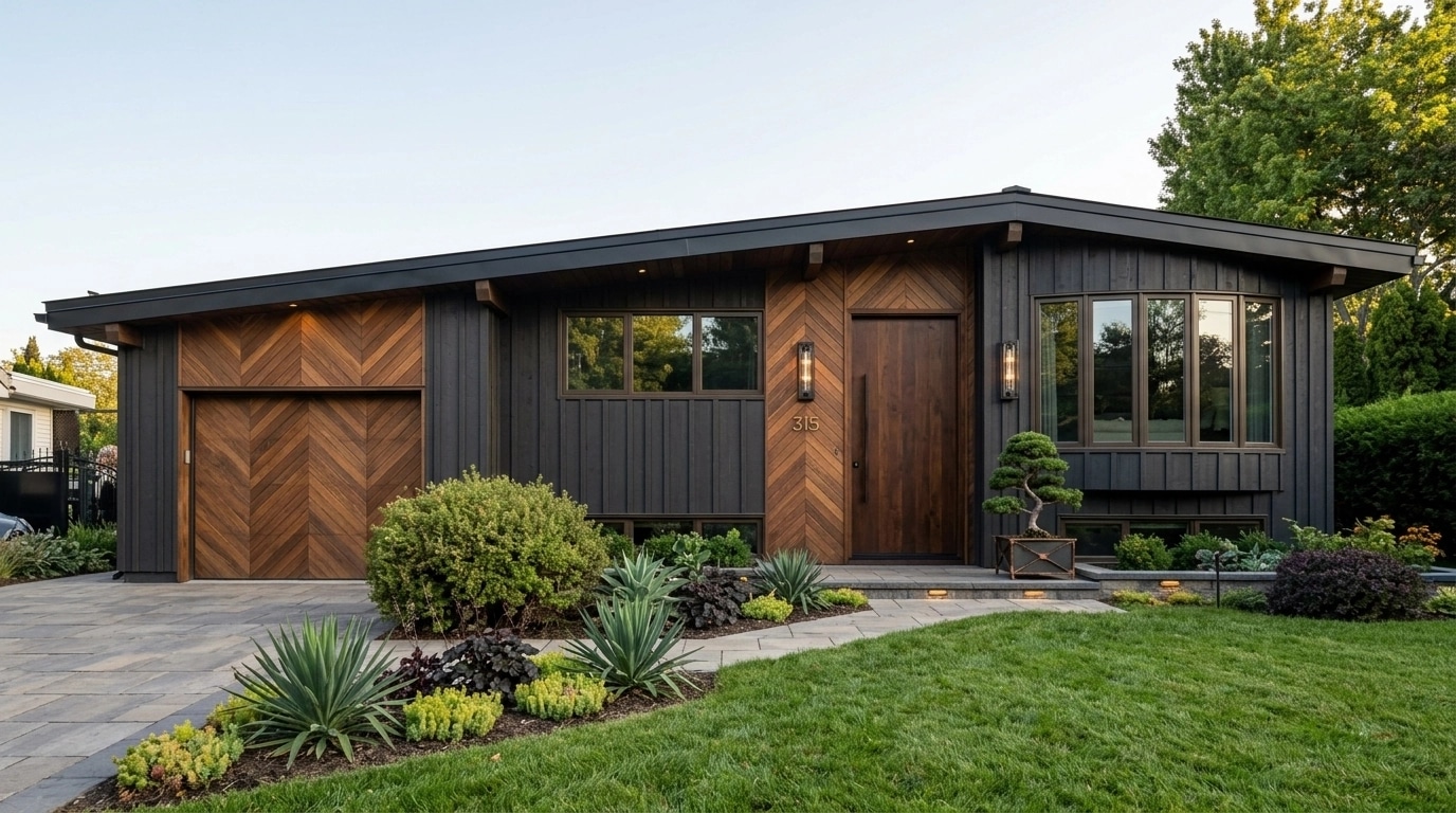 Cephe tasarımı Barnhouse Facade stili — Cephe GenRoom AI