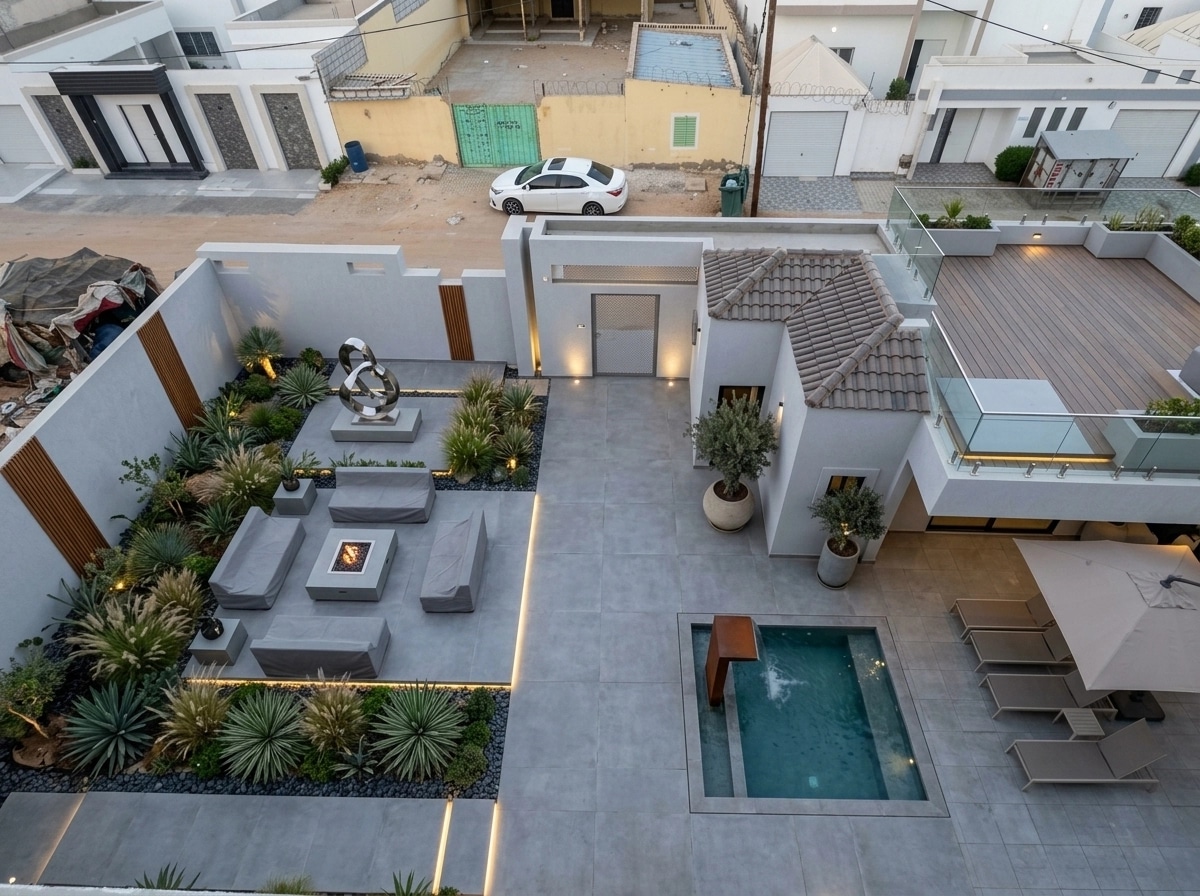 Landscape design in Contemporary Yard style — Yard by GenRoom AI
