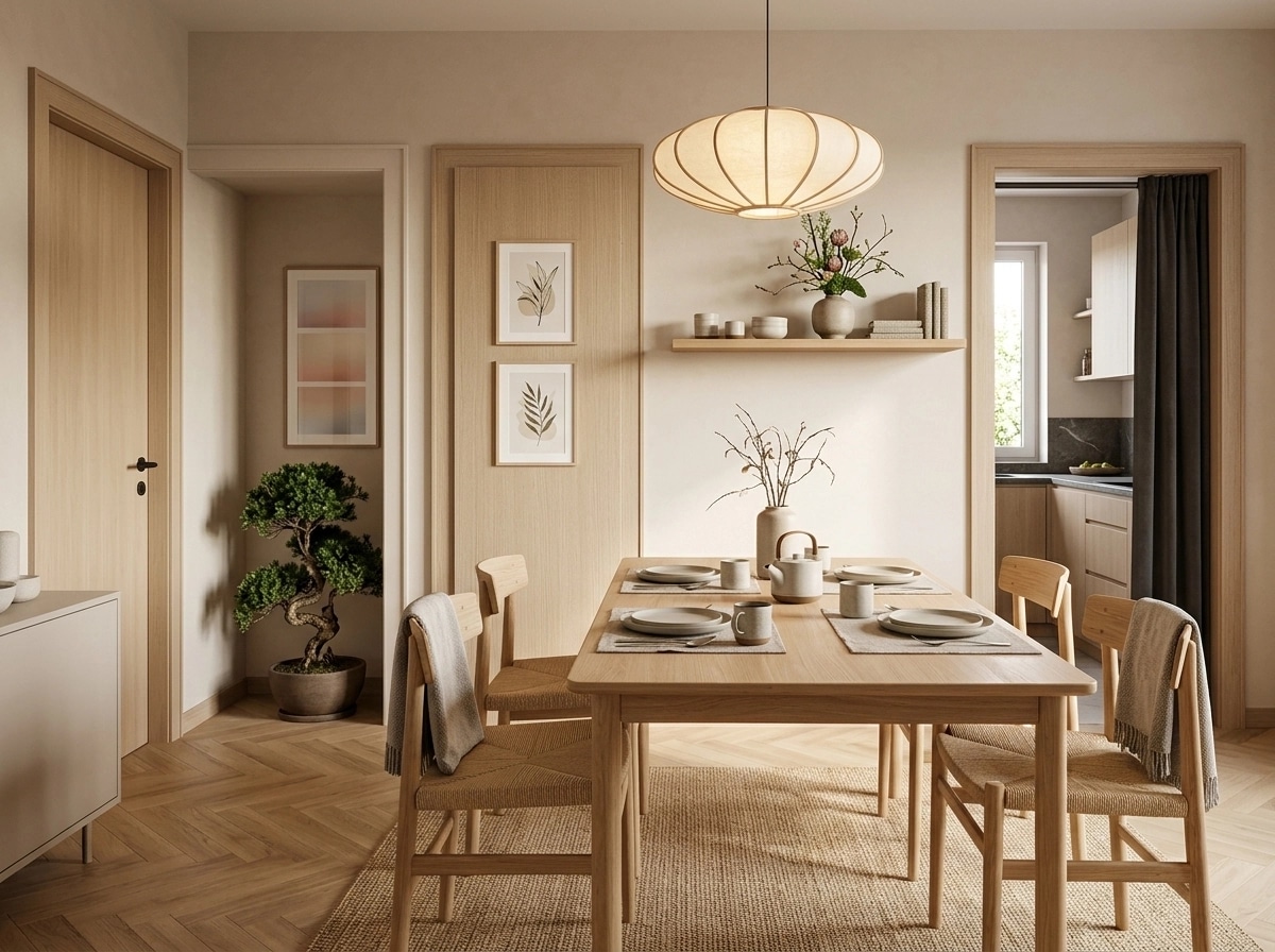 Interior design in Japandi style — dining_room by GenRoom AI