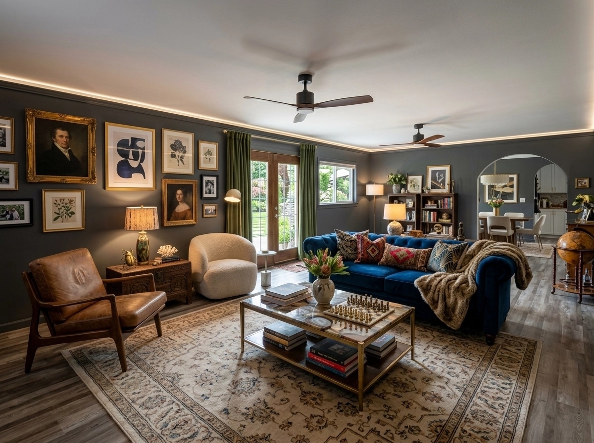 Interior design in Eclectic style — Living Room by GenRoom AI