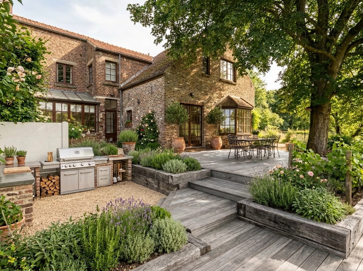 Landscape design in Provence Garden style — Yard by GenRoom AI