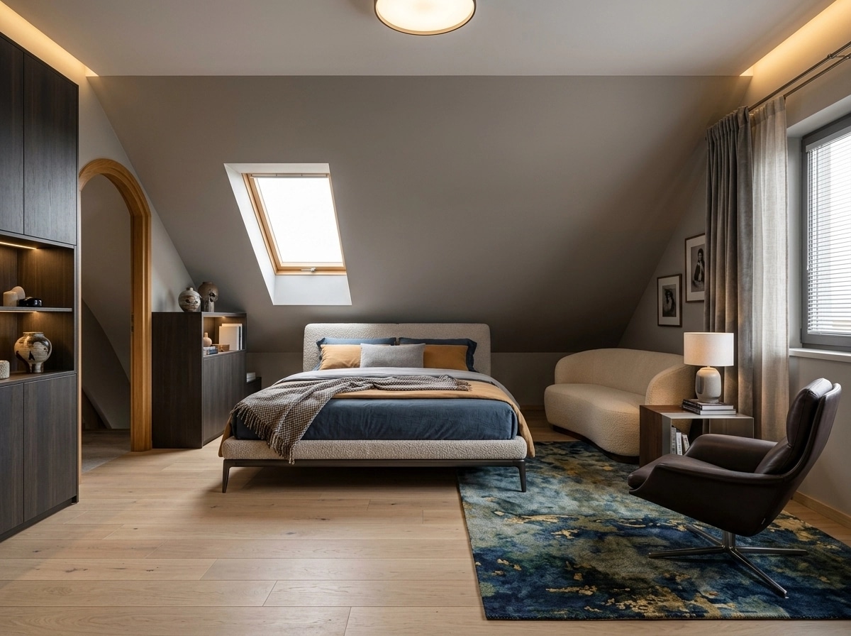 Contemporary Bedroom design — interior photo by GenRoom AI