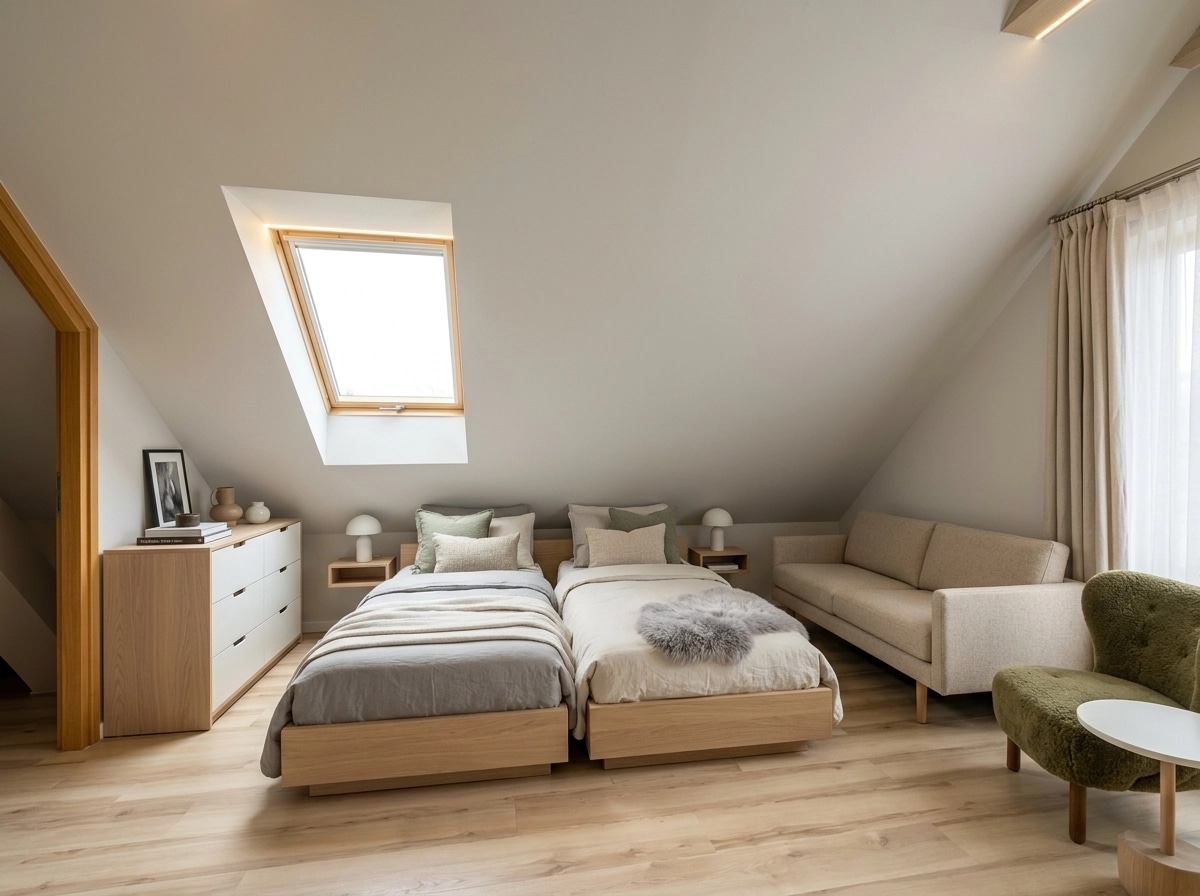 Scandinavian Bedroom design — interior photo by GenRoom AI