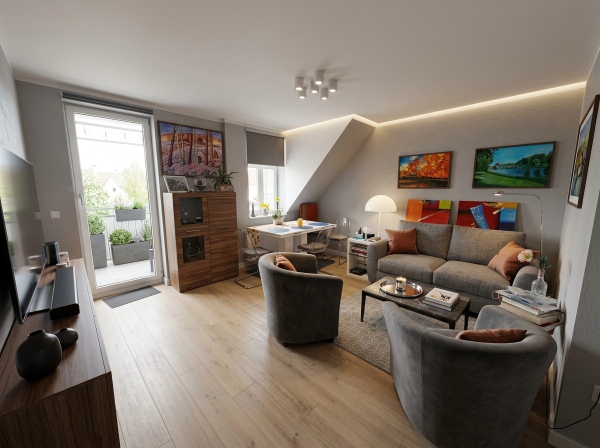 Interior design in Contemporary style — Living Room by GenRoom AI