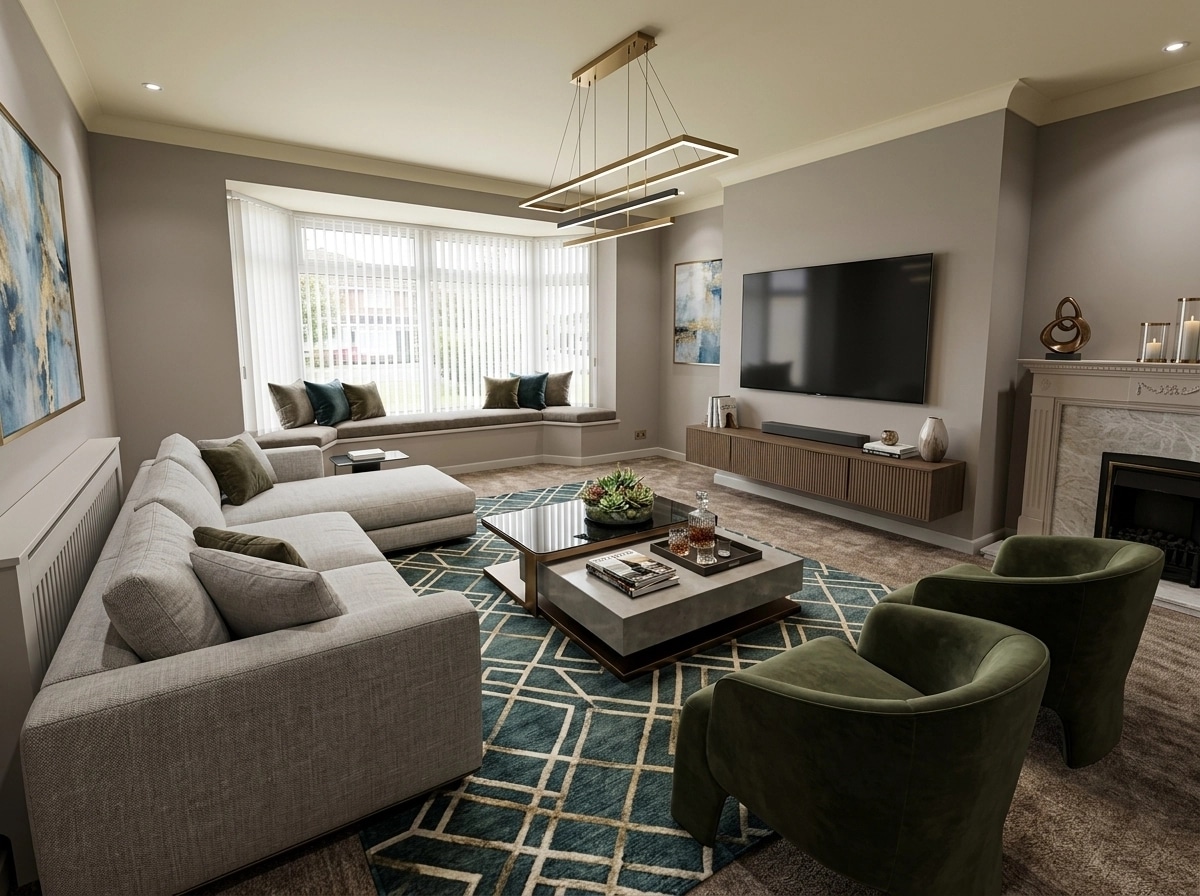 Interior design in Contemporary style — Living Room by GenRoom AI