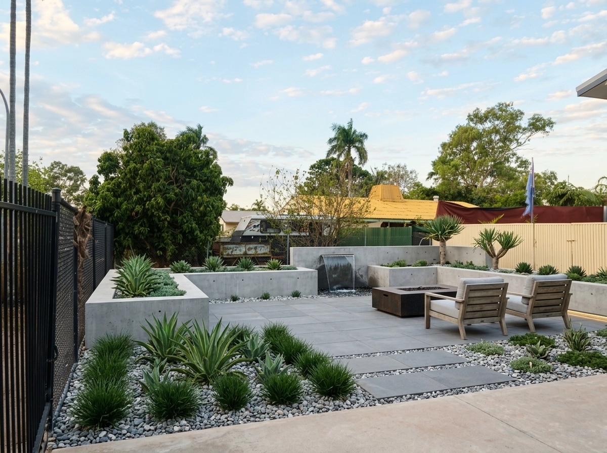 Landscape design in Minimalist Yard style — Yard by GenRoom AI