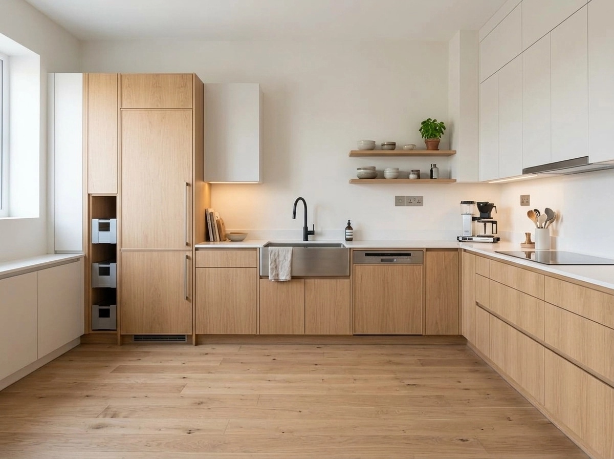 Kitchen interior in Scandinavian style — photo by GenRoom AI