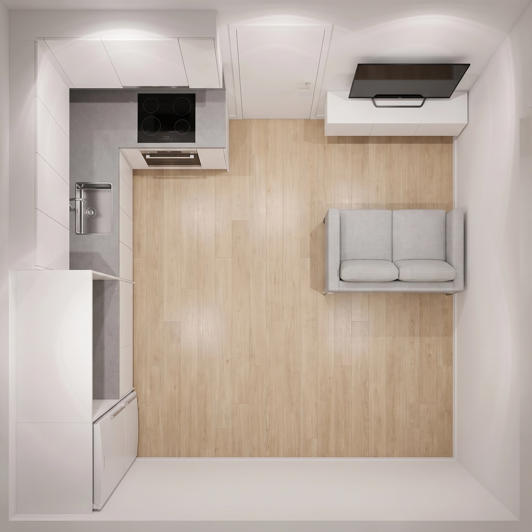 Minimalism Living Room design — interior photo by GenRoom AI