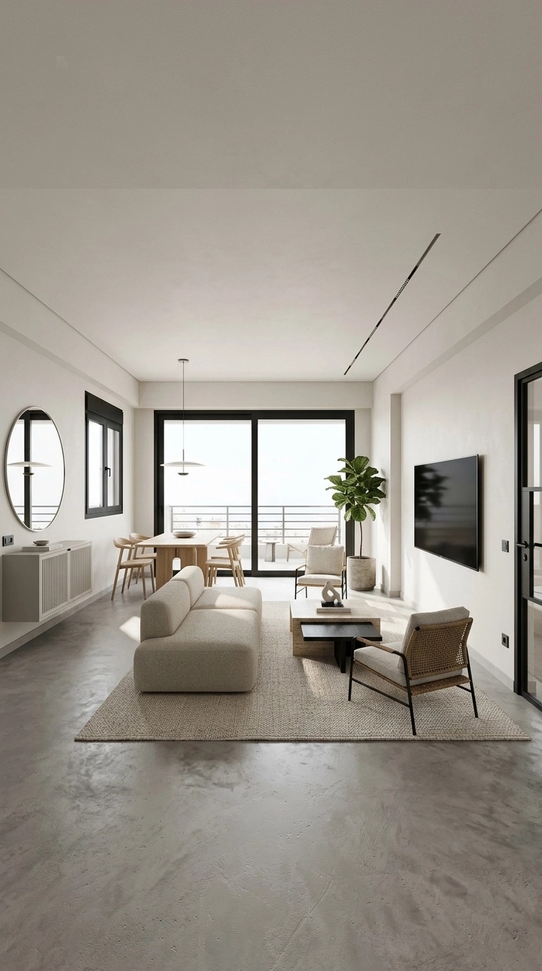 Minimalism Living Room design — interior photo by GenRoom AI