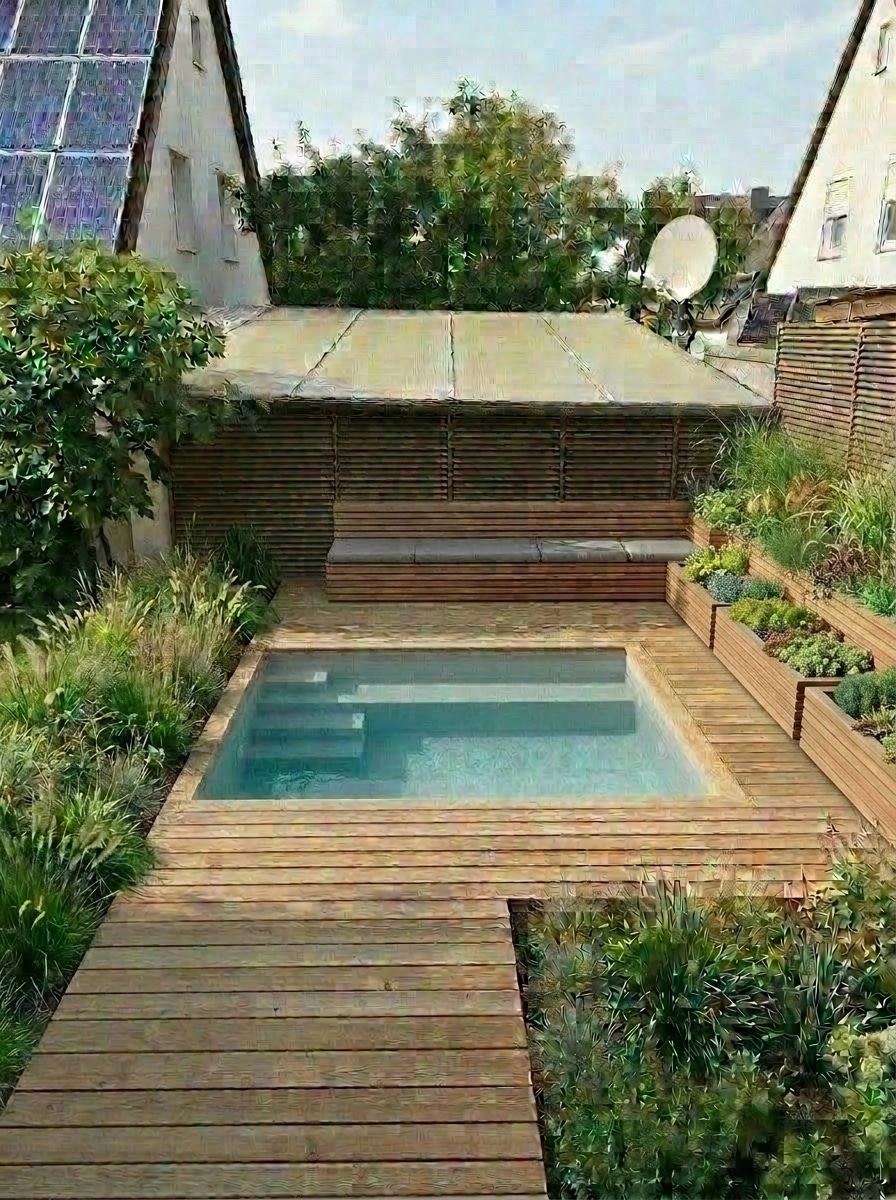 Landscape design in Scandinavian Garden style — Yard by GenRoom AI