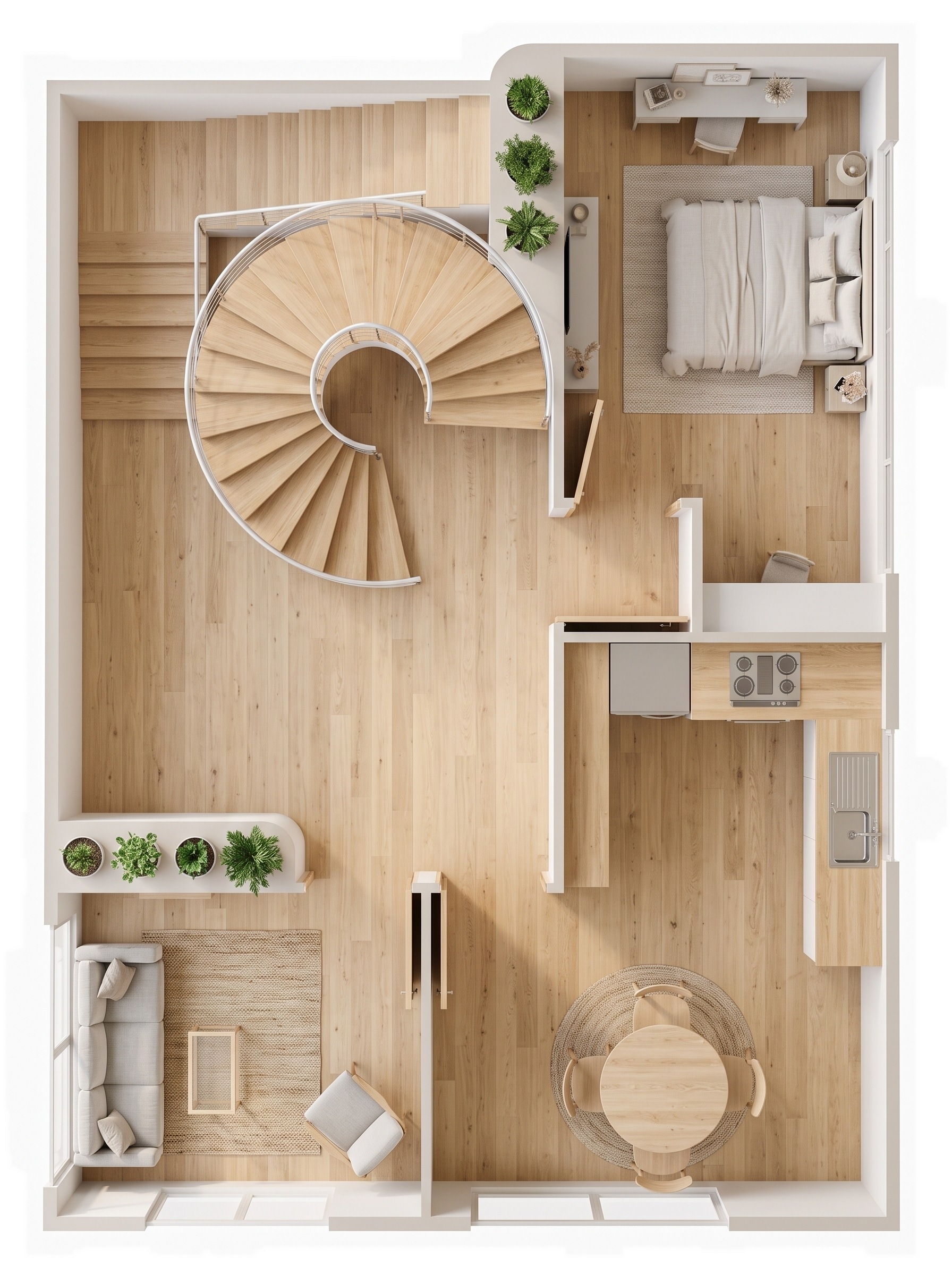 Interior design in Scandinavian style — Living Room by GenRoom AI