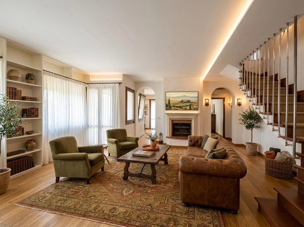 Tuscan Living Room design — interior photo by GenRoom AI