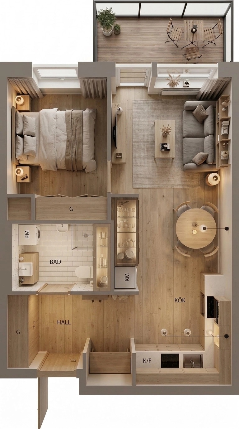 Scandinavian Living Room design — interior photo by GenRoom AI