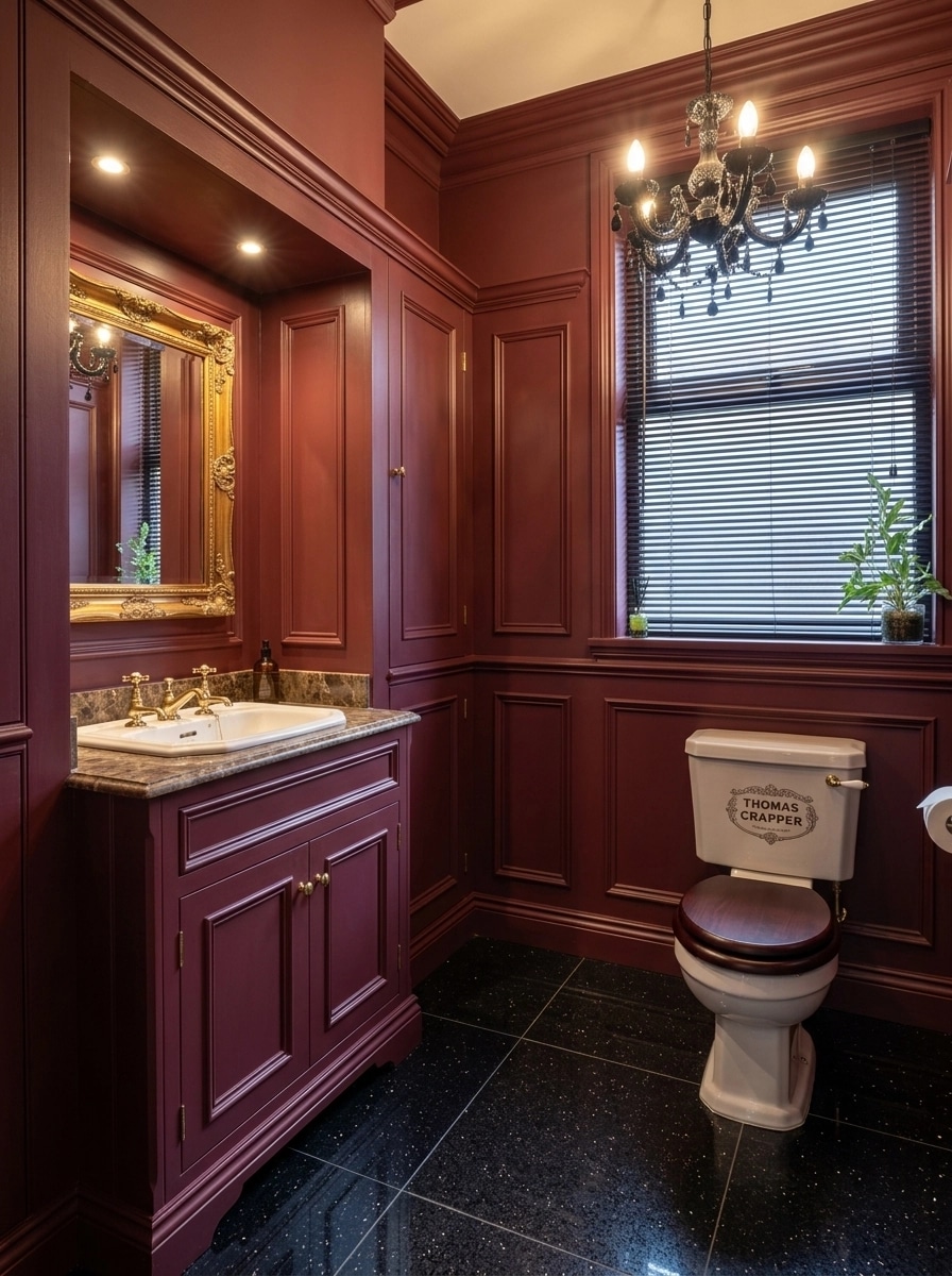 Bathroom interior in British style — photo by GenRoom AI