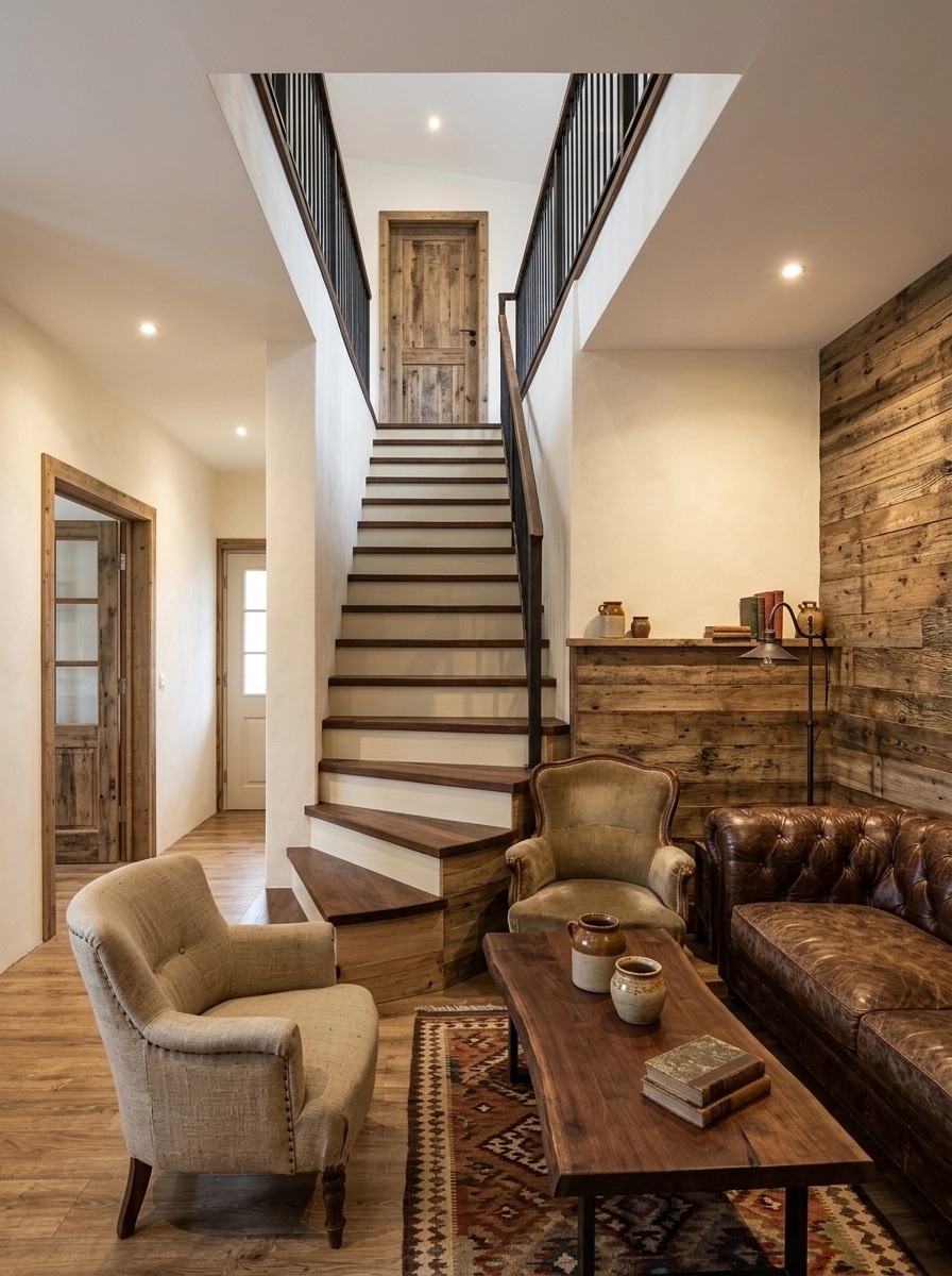 Interior design in Rustic style — Living Room by GenRoom AI
