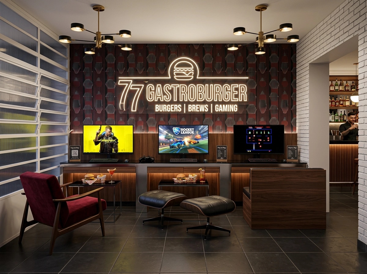 Design d'intérieur en style Mid-Century Modern — bar par GenRoom AI