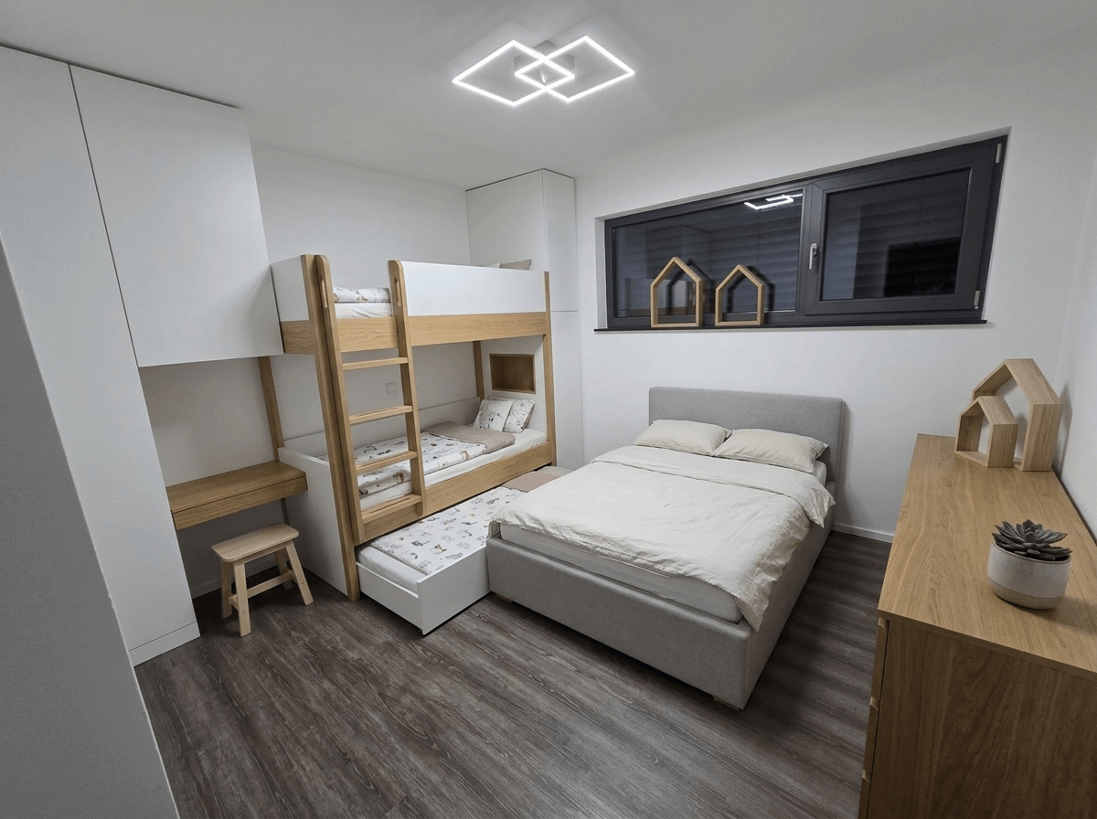 Design d'interni in stile Minimalism — Camera da letto di GenRoom AI