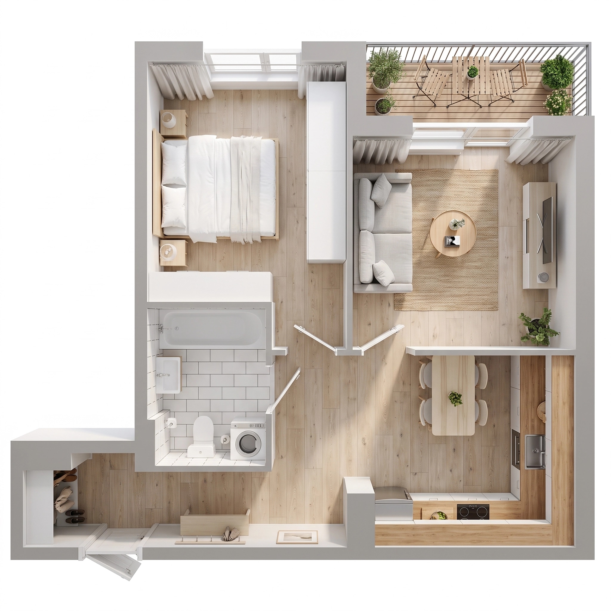 Scandinavian Living Room design — interior photo by GenRoom AI