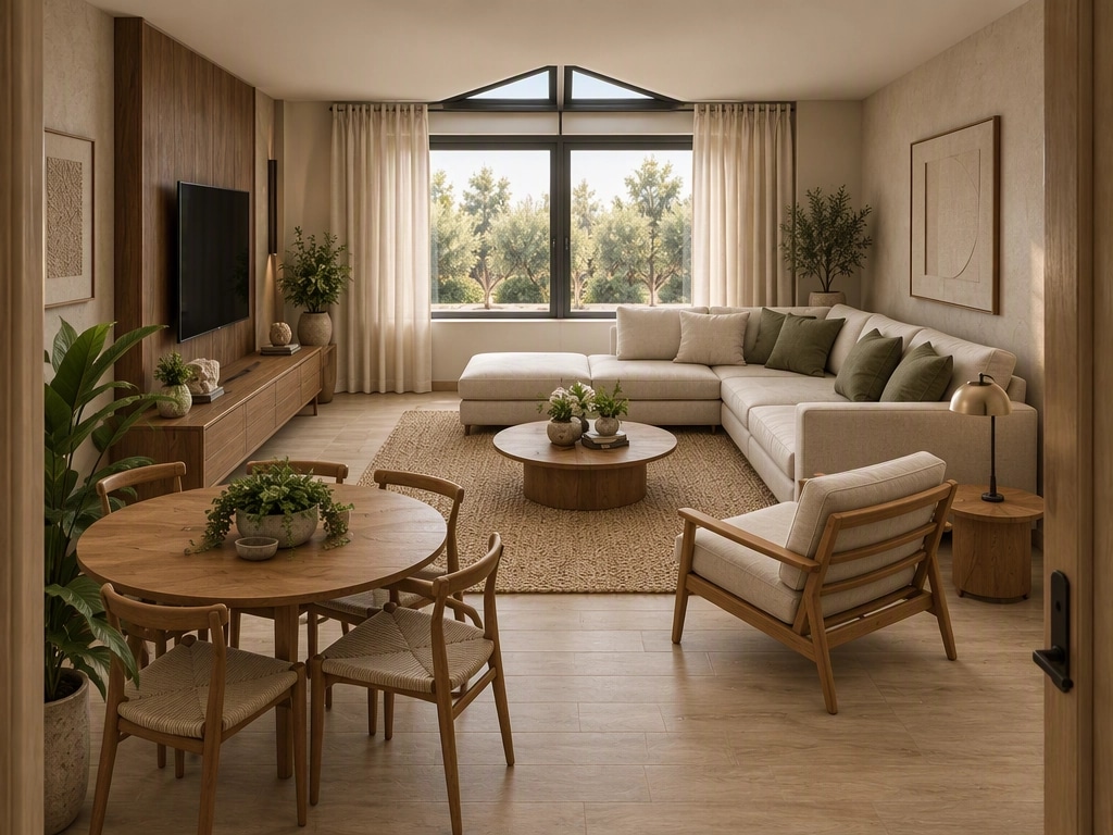 Interior design in Japandi style — Living Room by GenRoom AI
