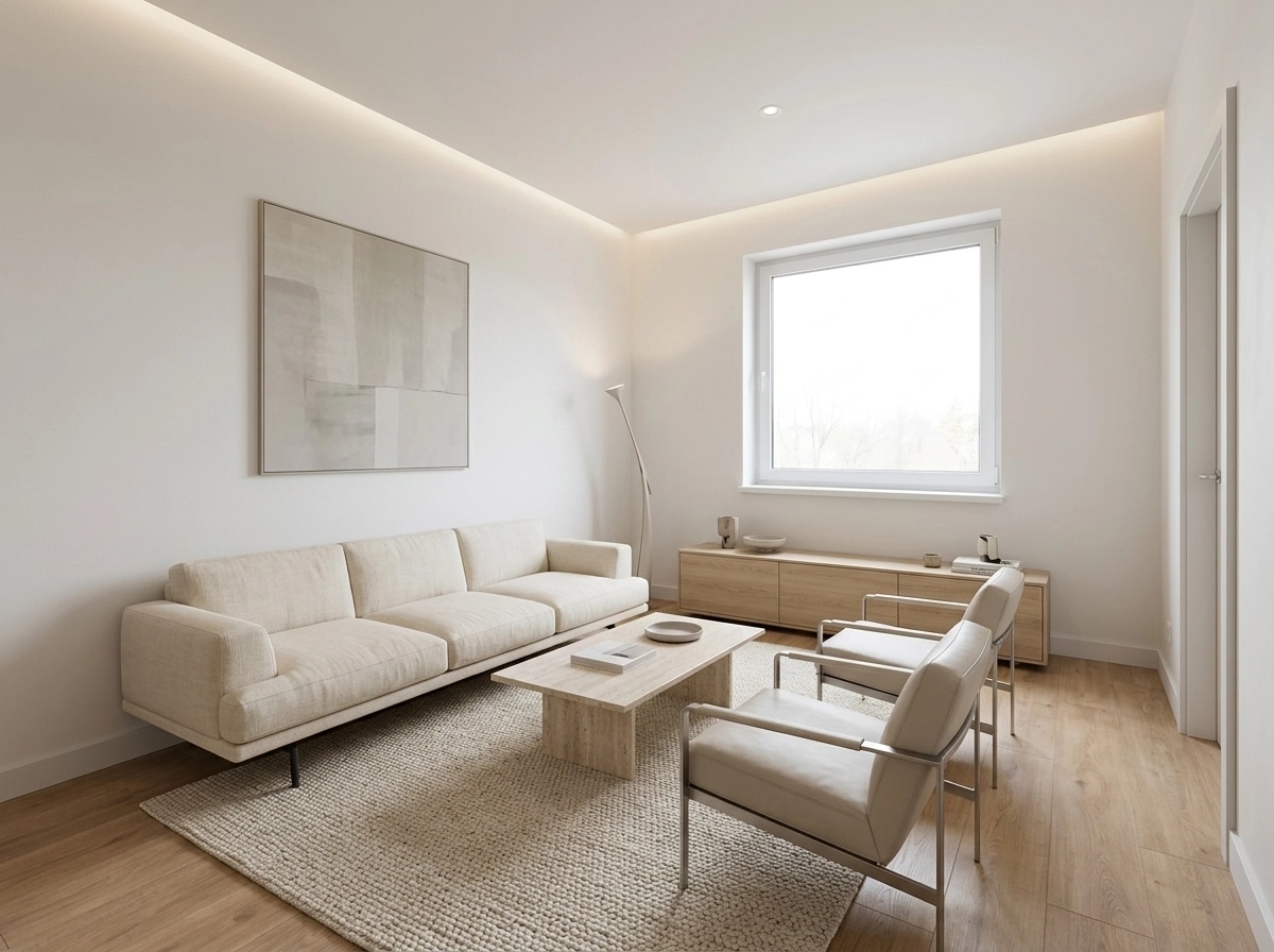 Minimalism Living Room design — interior photo by GenRoom AI