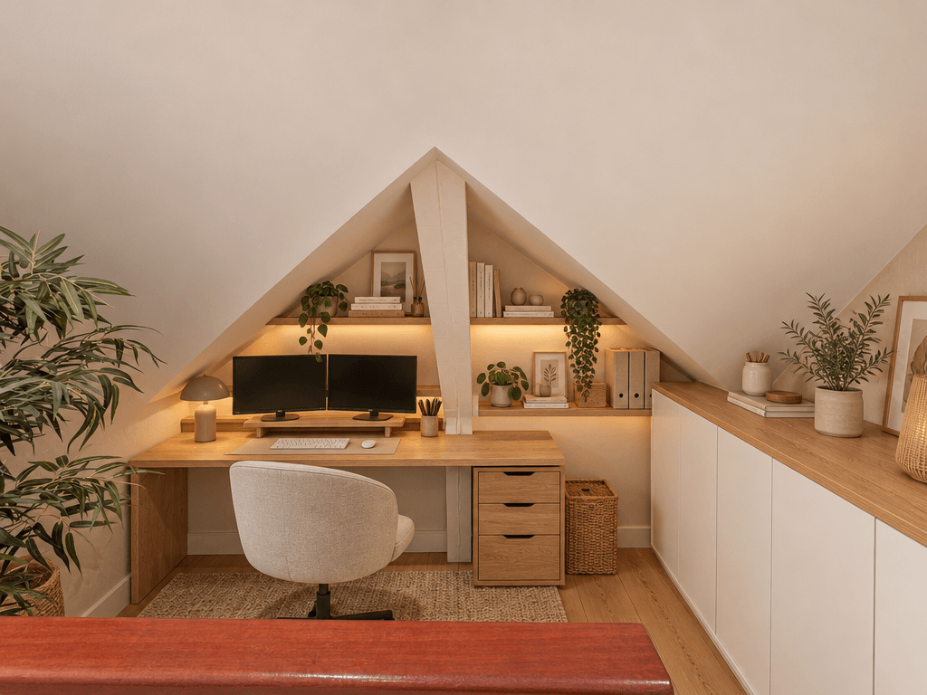 Interior design in Scandinavian style — home_office by GenRoom AI